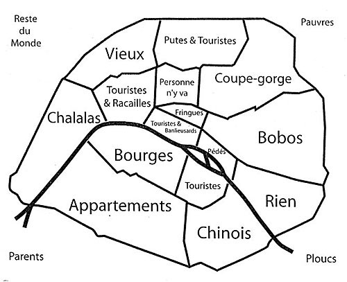 Funny map of paris