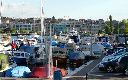 Boats in Geneva harbour