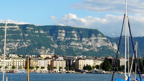 Geneva skyline and buildings