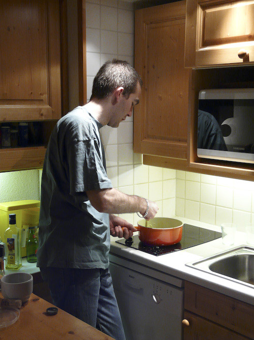 Francois cooking fondue