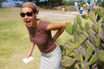 Virginie meets a cactus