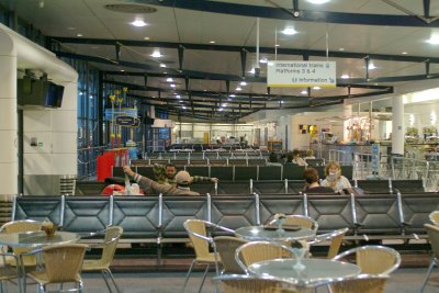 The deserted Eurostar terminal at Ashford International
