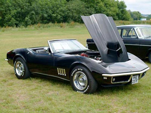 Showing the Corvette at the BHRA show