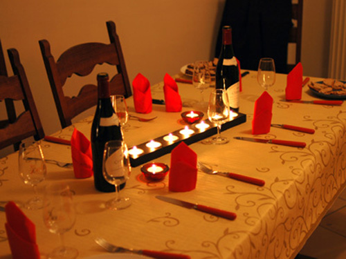 New Years Eve dinner table